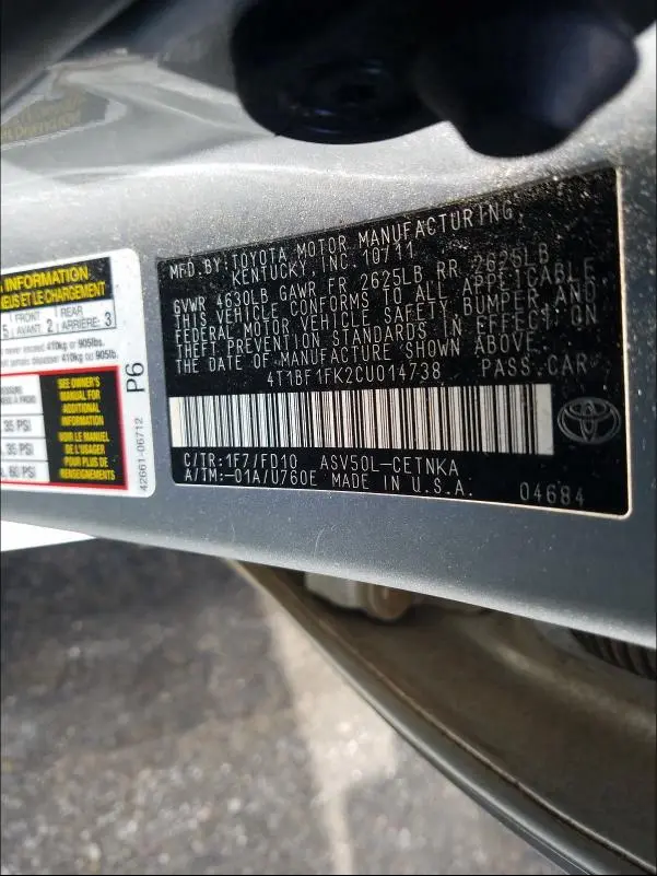 2015 TOYOTA CAMRY LE