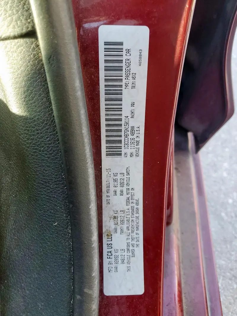 2016 CHRYSLER 200 LIMITED  