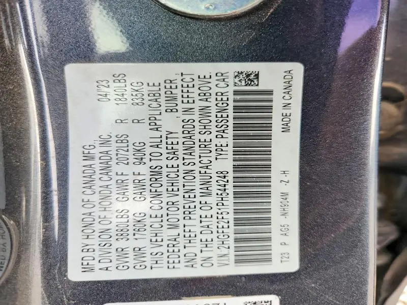 2023 HONDA CIVIC SPORT  