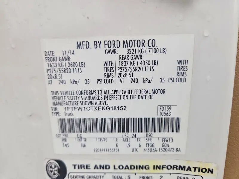 2014 FORD F150 SUPERCREW  