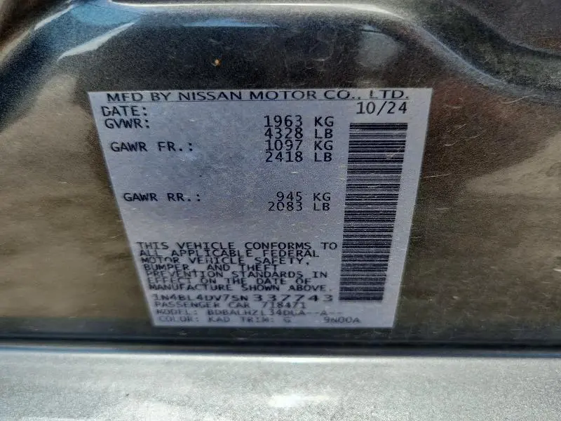2025 NISSAN ALTIMA SV  