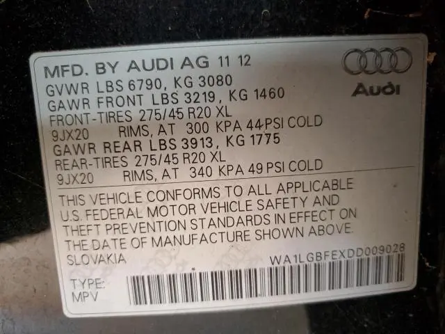 2013 AUDI Q7 PREMIUM PLUS  