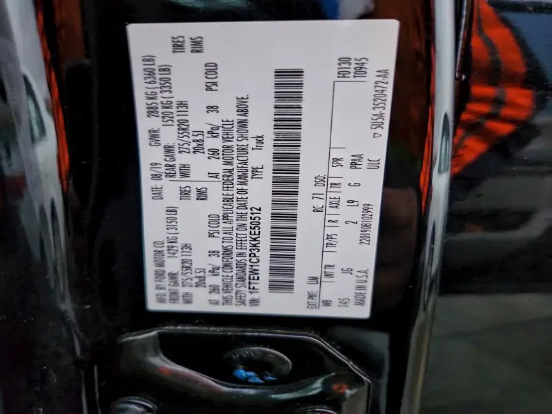 2019 FORD F150 SUPERCREW  