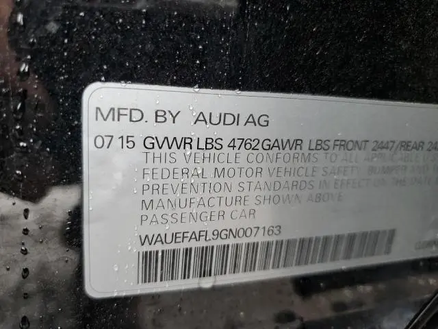 2016 AUDI A4 PREMIUM PLUS S-LINE  