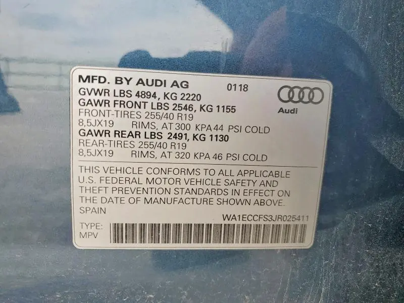 2018 AUDI Q3 PREMIUM  