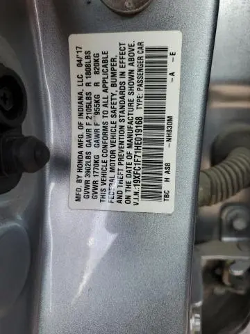 2017 HONDA CIVIC EXL  