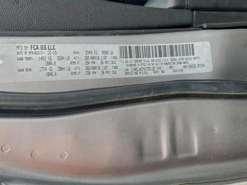 2017 DODGE DURANGO SXT  