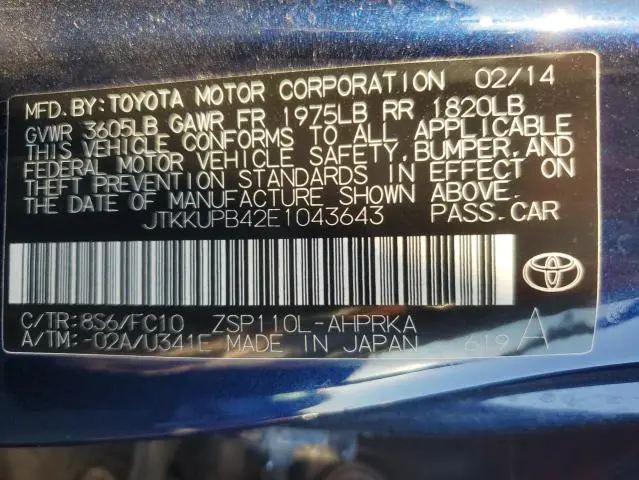 2014 TOYOTA SCION XD   