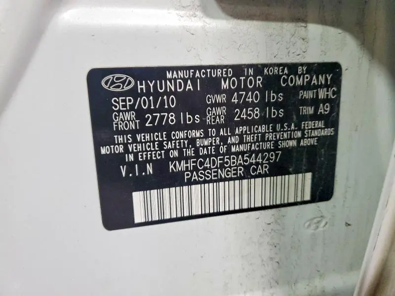2011 HYUNDAI AZERA LIMITED  
