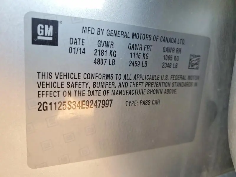 2014 CHEVROLET IMPALA LT  