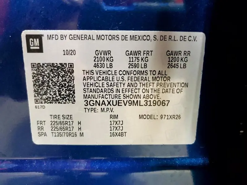 2021 CHEVROLET EQUINOX LT  