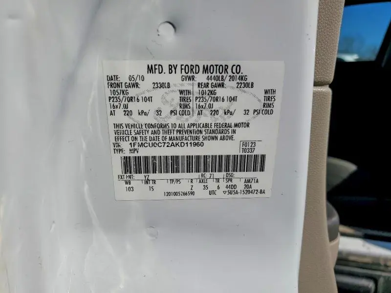 2010 FORD ESCAPE   