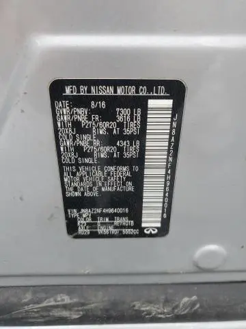 2017 INFINITI QX80 BASE  
