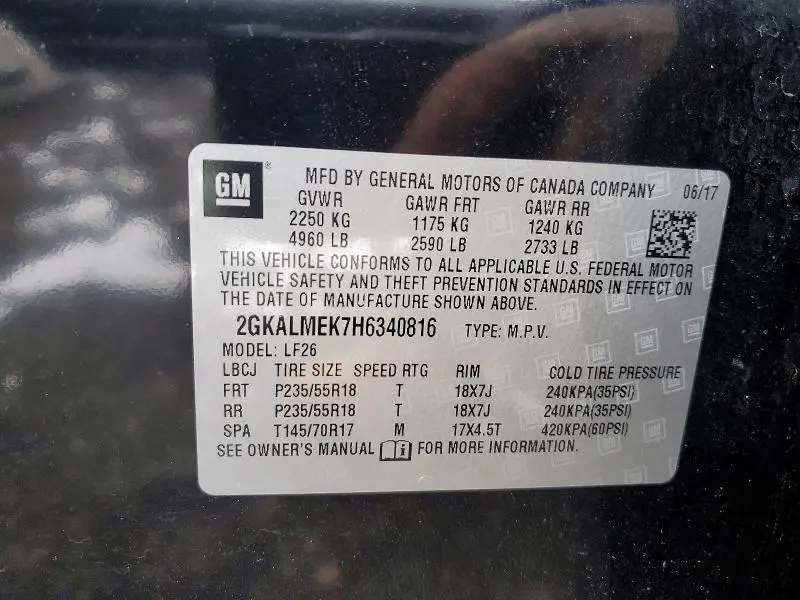 2017 GMC TERRAIN SLE  