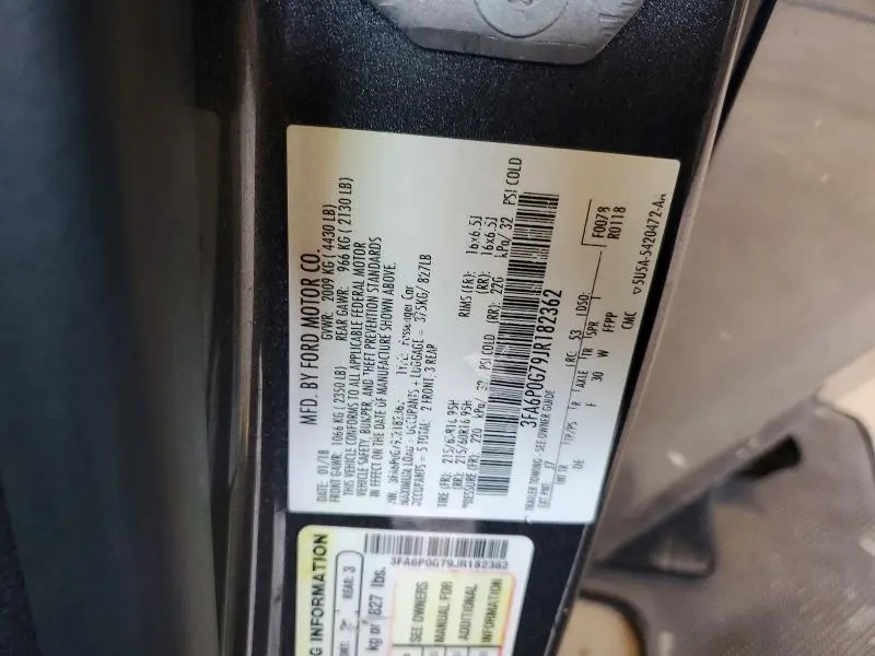 2018 FORD FUSION S  