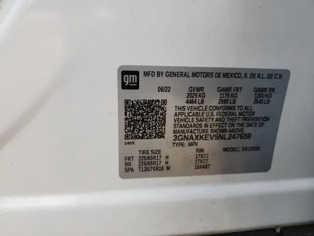 2022 CHEVROLET EQUINOX LT  