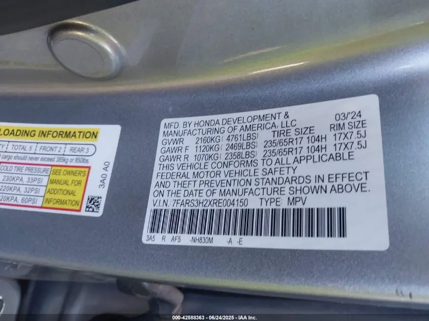 2024 HONDA CR-V LX 2WD