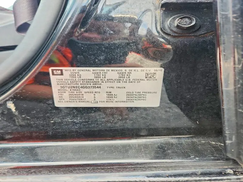 2016 GMC SIERRA K1500 SLT  
