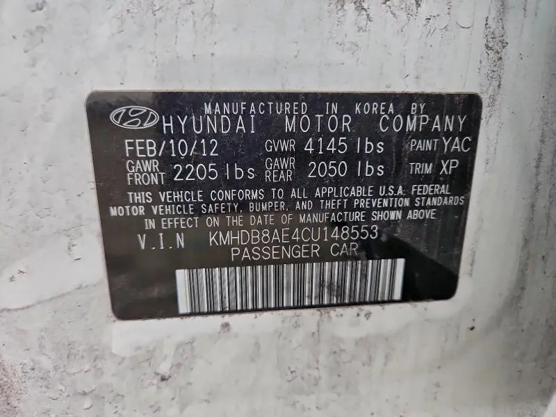 2012 HYUNDAI ELANTRA TOURING GLS  