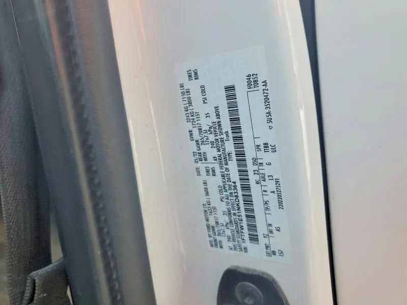 2022 FORD F150 SUPERCREW  