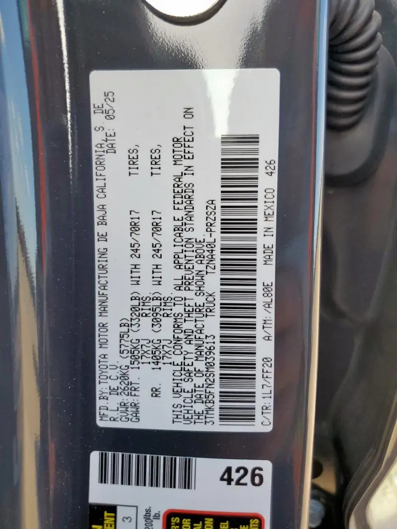 2025 TOYOTA TACOMA DOUBLE CAB  