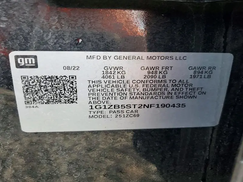 2022 CHEVROLET MALIBU LS  