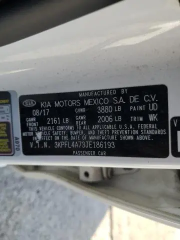 2018 KIA FORTE LX  