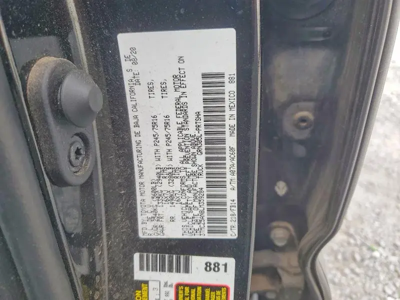 2020 TOYOTA TACOMA SR V6  
