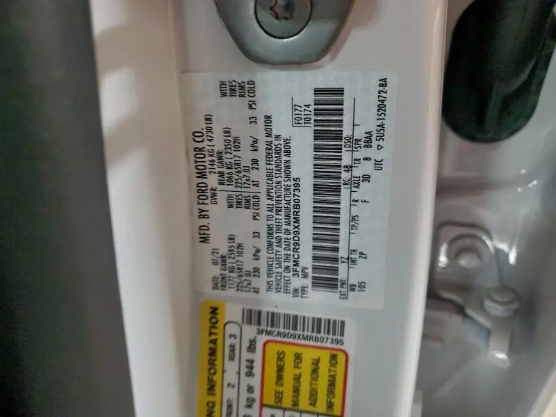 2021 FORD BRONCO SPORT BADLANDS  