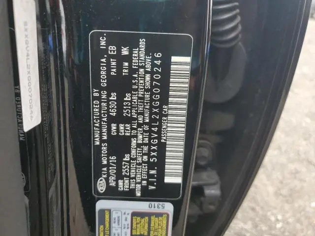 2016 KIA OPTIMA SXL  