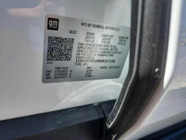 2022 CHEVROLET TAHOE K1500 RST  