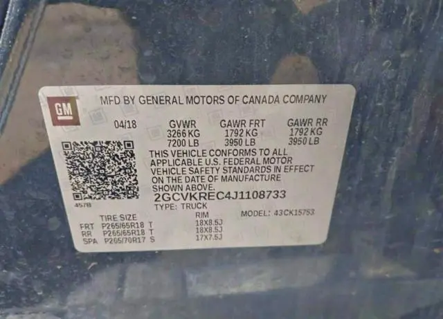 2018 CHEVROLET SILVERADO K1500 LT  