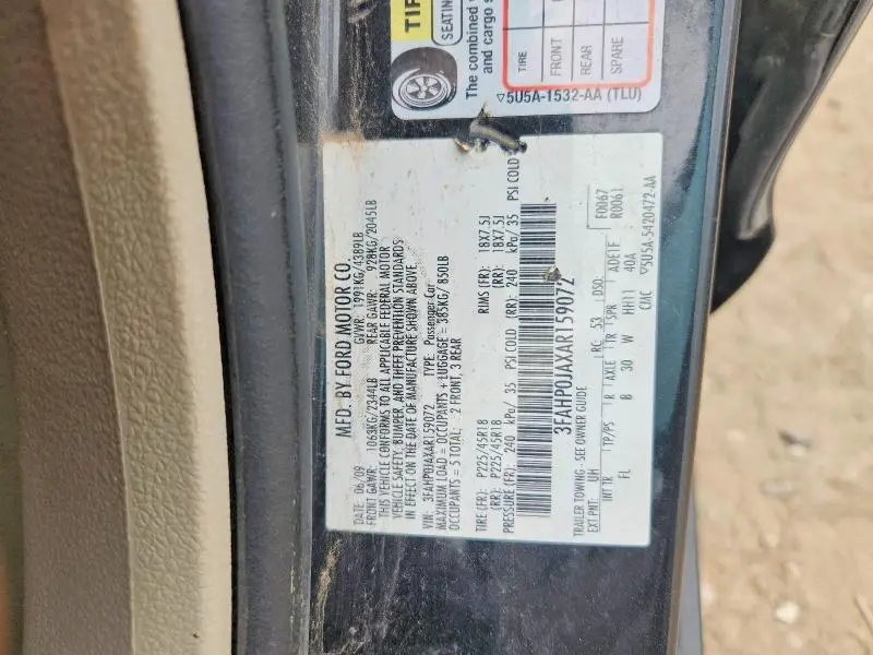 2010 FORD FUSION SEL  