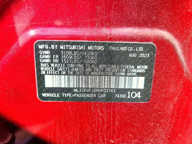 2024 MITSUBISHI MIRAGE G4 ES  