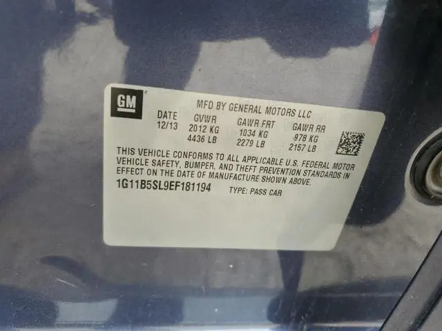 2014 CHEVROLET MALIBU LS  