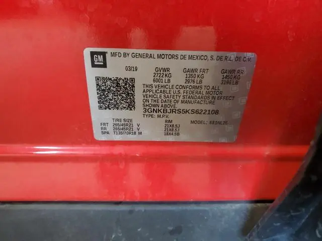 2019 CHEVROLET BLAZER RS