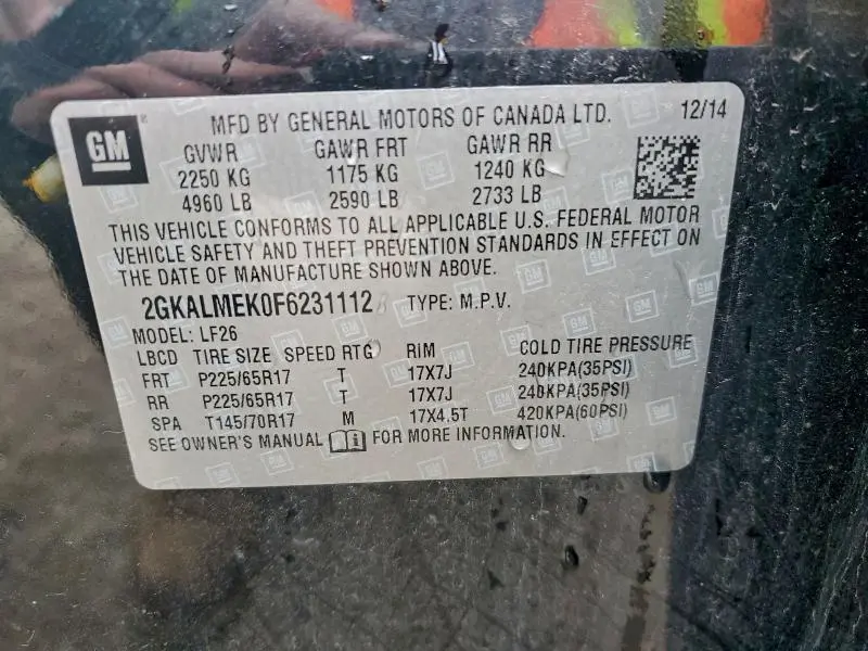 2015 GMC TERRAIN SLE  