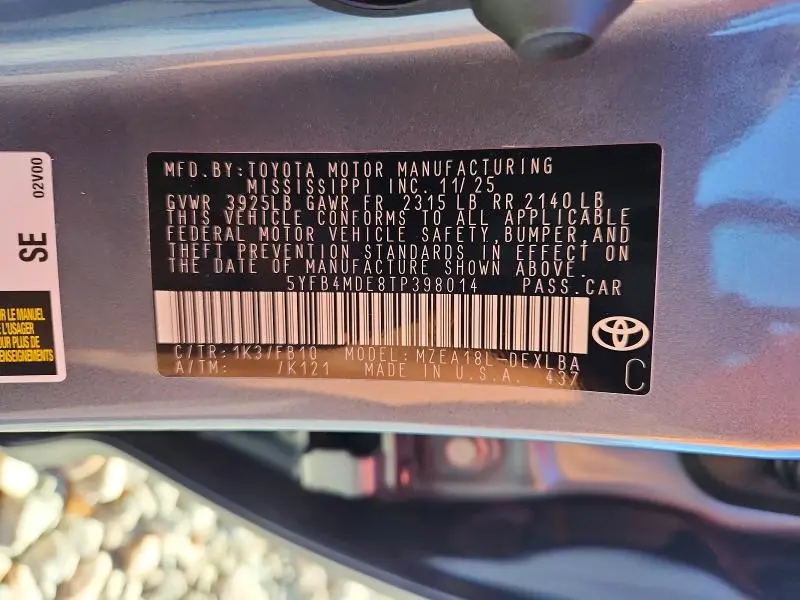 2026 TOYOTA COROLLA LE  