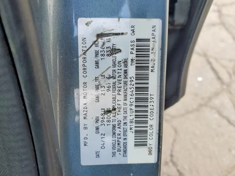2012 MAZDA 3 I  