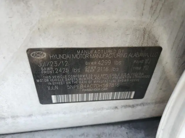 2013 HYUNDAI SONATA GLS  