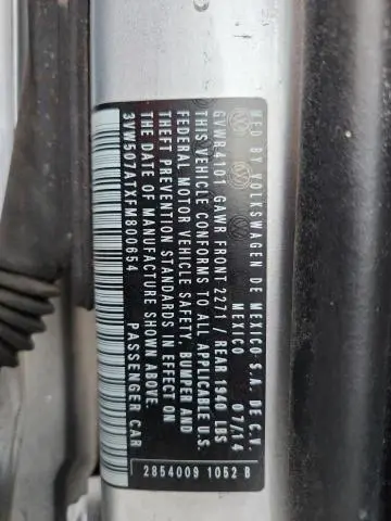 2015 VOLKSWAGEN BEETLE 1.8T  