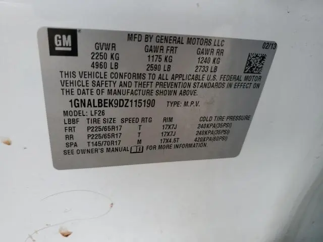 2013 CHEVROLET EQUINOX LS  