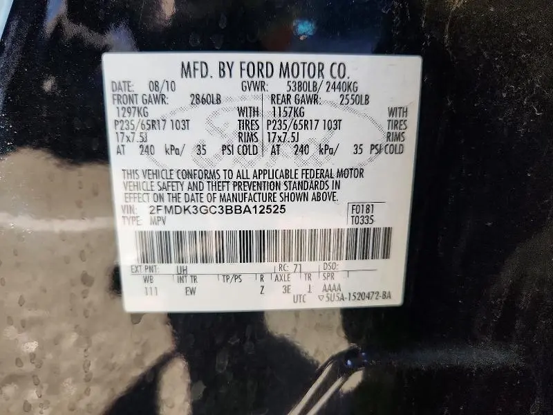 2011 FORD EDGE SE  