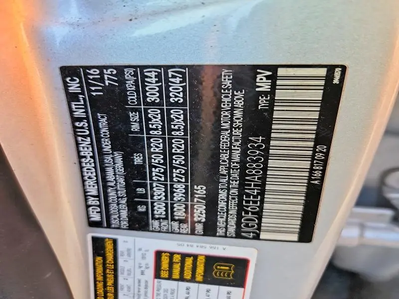 2017 MERCEDES-BENZ GLS 450 4MATIC  