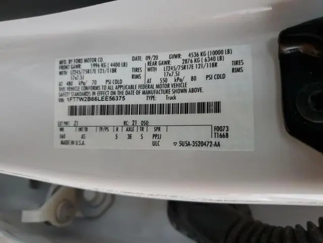 2020 FORD F250 SUPER DUTY  