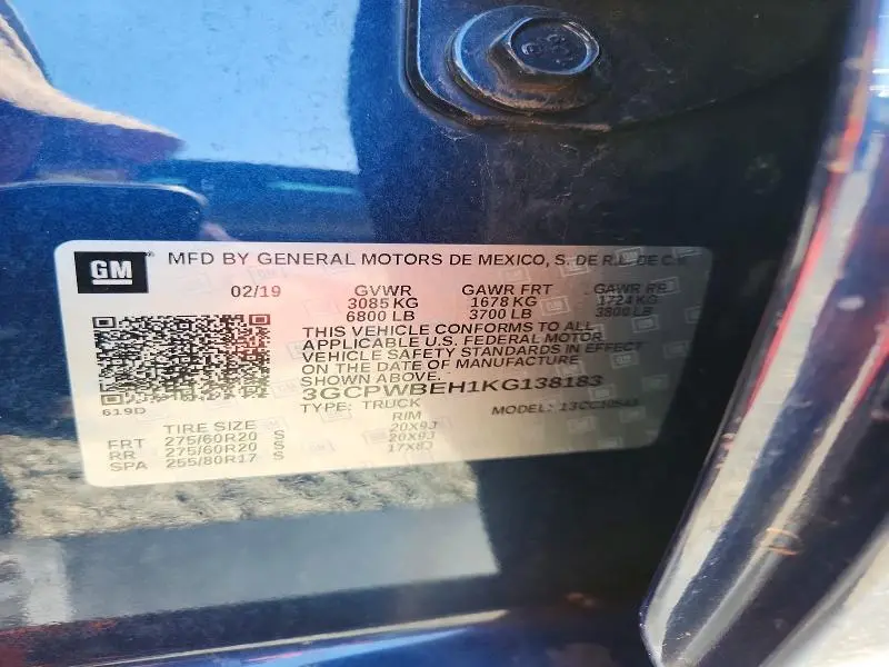 2019 CHEVROLET SILVERADO C1500 CUSTOM  