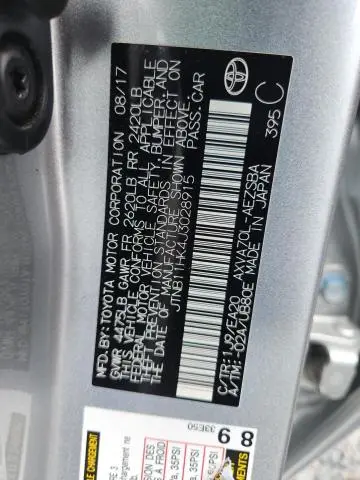 2018 TOYOTA CAMRY SE  