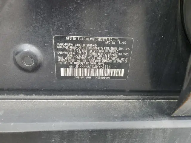 2010 SUBARU FORESTER 2.5X  