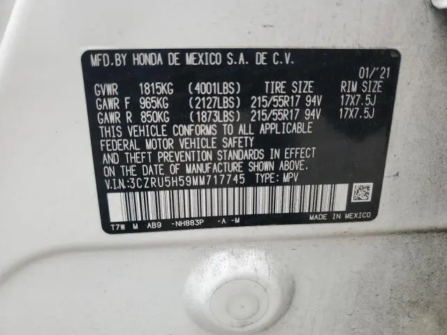 2021 HONDA HR-V EX  