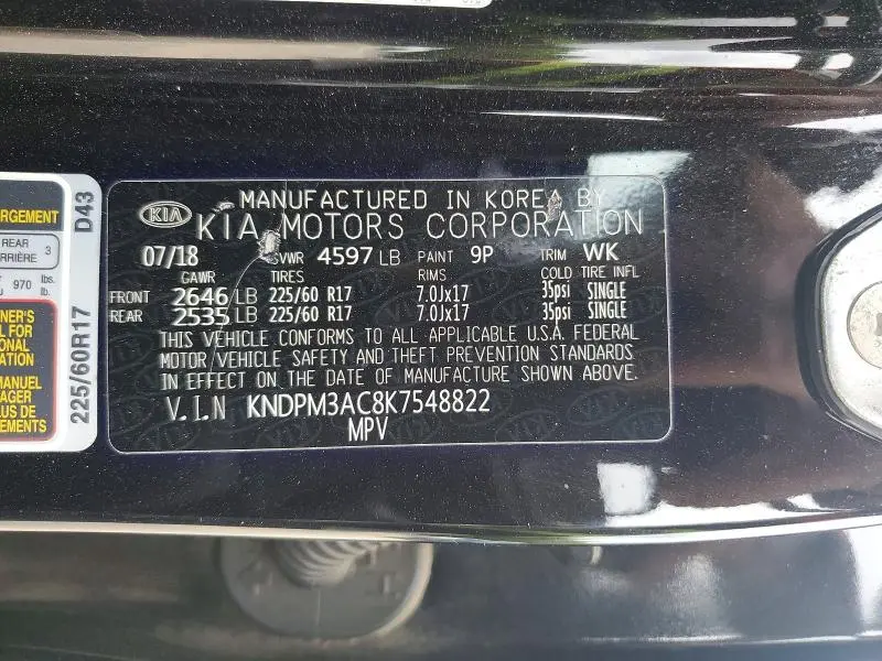 2019 KIA SPORTAGE LX  